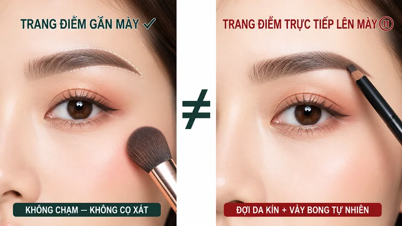 Khi nào được trang điểm sau phun mày? Khi nào được trang điểm sau phun mày?