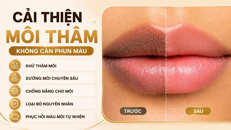 Những phương pháp nào giúp cải thiện môi trên thâm mà không tạo màu?