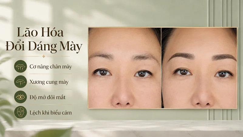 Khi gương mặt thay đổi, dáng mày cũ có thể mất cân đối Khi gương mặt thay đổi, dáng mày cũ có thể mất cân đối