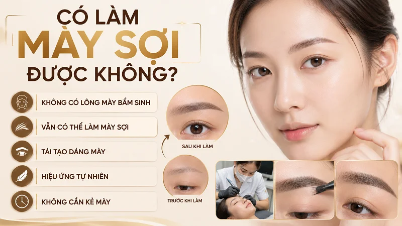 Người Không Có Lông Mày Bẩm Sinh Có Phù Hợp Với Kỹ Thuật Mày Sợi?