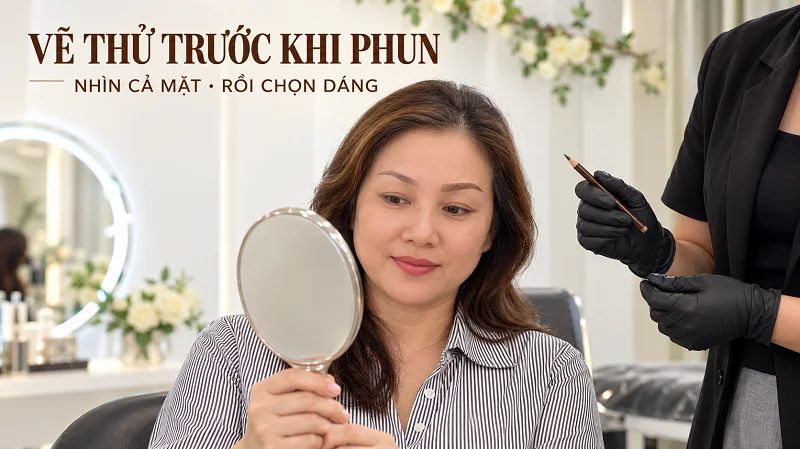 Thử dáng lá liễu trước khi phun