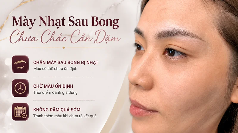 Khi nào cần dặm lại chân mày sau khi làm Khi nào cần dặm lại chân mày sau khi làm
