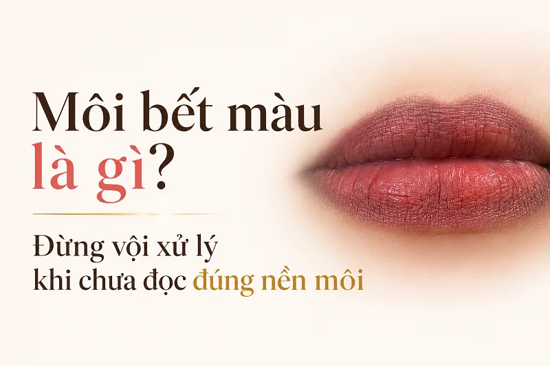 Môi bết màu là gì? Đừng vội xử lý khi chưa đọc đúng nền môi