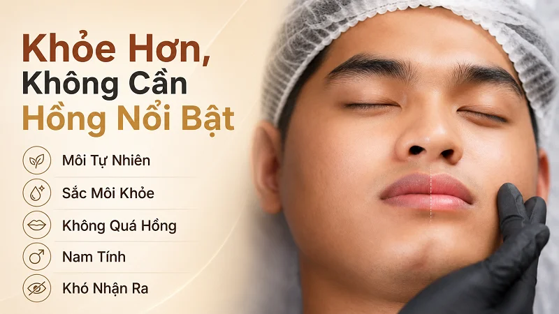 Điều gì khiến một đôi môi thâm làm khuôn mặt nam giới trông khác đi?