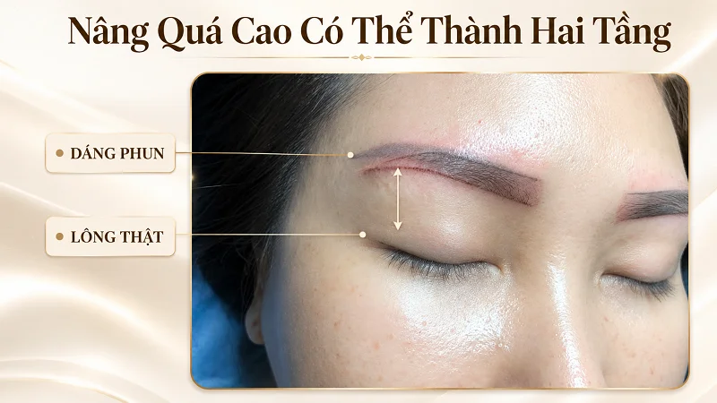Vì sao chân mày đã phun quá cao thường khó sửa?
