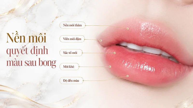 Nền môi là điểm quyết định then chốt khi phun môi xí muội