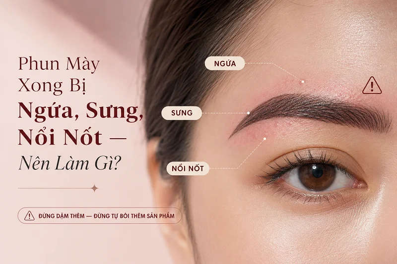 Phun Mày Xong Bị Dị Ứng Thì Làm Sao? Có Cần Hút Mực?