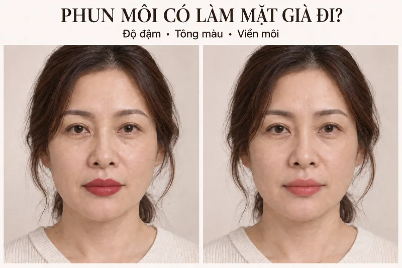 Phun Môi Có Bị Già Không? Chọn Màu Thế Nào Để Trẻ Trung