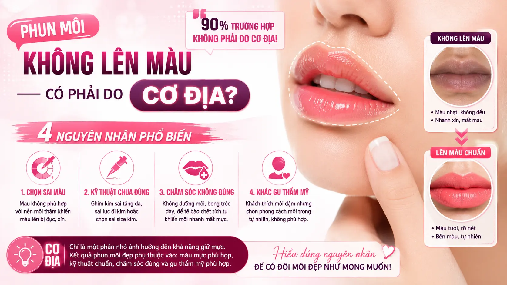 Phun Môi Không Lên Màu Có Phải Do Cơ Địa