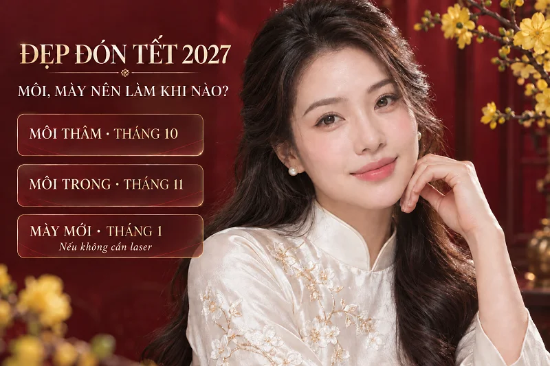 Phun Môi, Khử Thâm Kịp Tết 2027: Nên Làm Từ Ngày Nào?