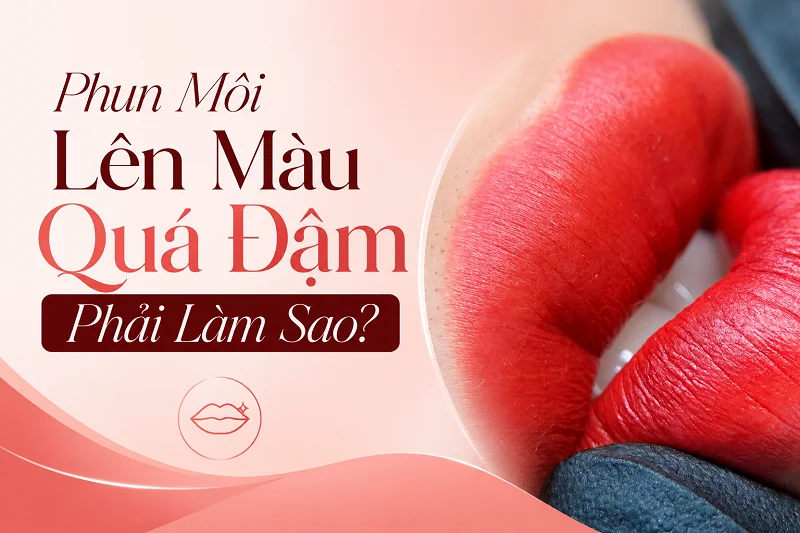 Phun Môi Lên Màu Quá Đậm Phải Làm Sao? Khi Nào Nên Chờ?
