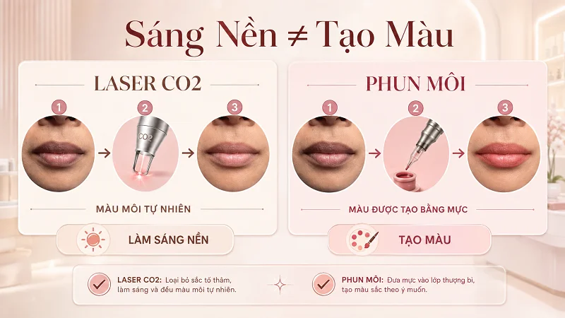 Laser CO2 Và Phun Môi Khác Nhau Ở Đâu? Laser CO2 Và Phun Môi Khác Nhau Ở Đâu?