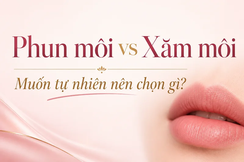 Phun môi và xăm môi khác nhau thế nào? Muốn tự nhiên nên chọn gì?