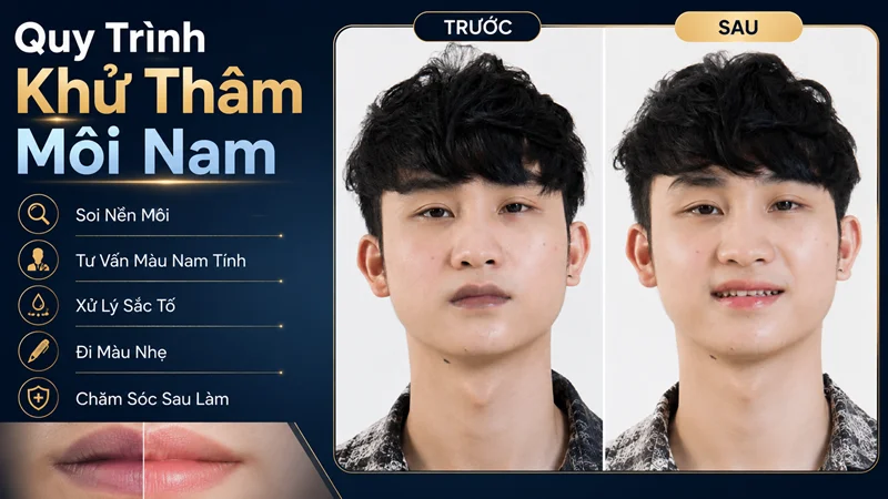 Quy trình khử thâm môi nam thường diễn ra như thế nào?