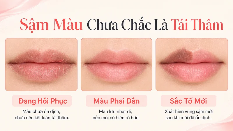 Cần biết về 3 tình trạng của môi sau khi khử thâm Cần biết về 3 tình trạng của môi sau khi khử thâm