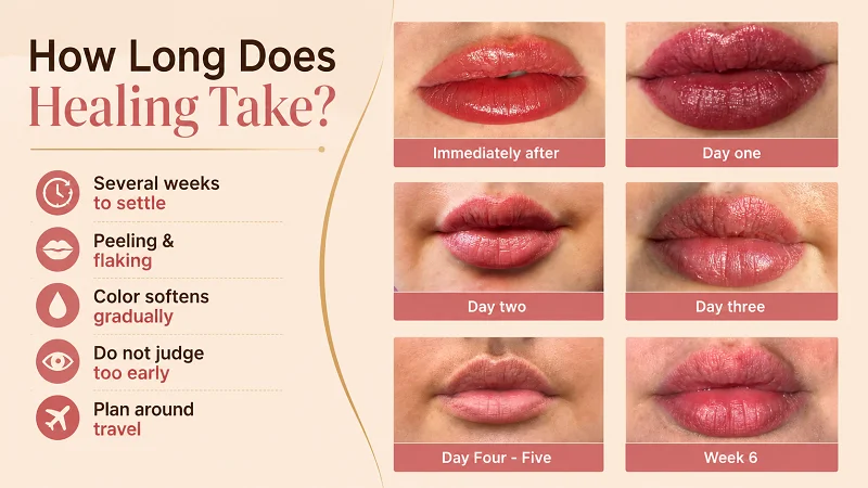How long does lip tattoo healing take? How long does lip tattoo healing take?