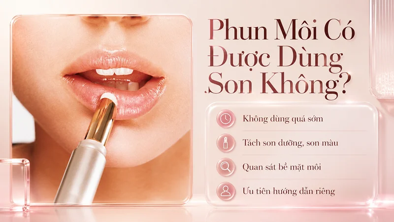 Sau phun môi hãy dùng son dưỡng theo hướng dẫn của chuyên viên Sau phun môi hãy dùng son dưỡng theo hướng dẫn của chuyên viên