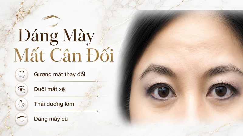 Khi gương mặt thay đổi, dáng mày cũ có thể mất cân đối Khi gương mặt thay đổi, dáng mày cũ có thể mất cân đối