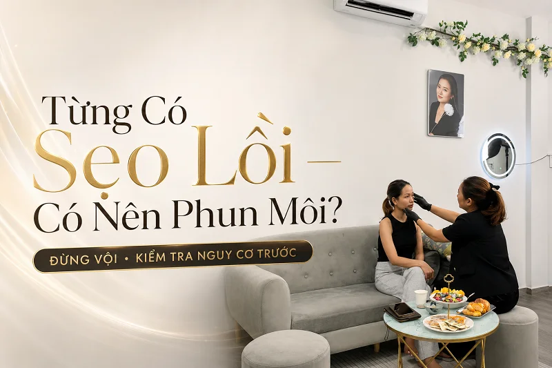 Cơ Địa Sẹo Lồi Có Phun Môi Được Không?