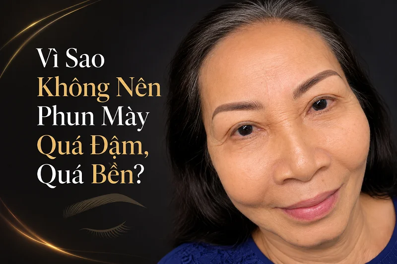 Vì Sao Gương Mặt Bắt Đầu Lão Hóa Không Nên Phun Mày Quá Đậm, Quá Bền?