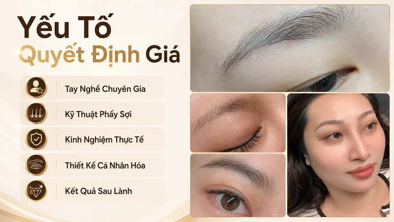Những yếu tố nào quyết định giá lông mày phẩy sợi?