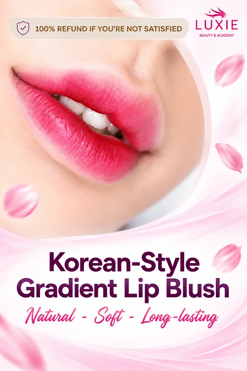 Korean gradient lip blush at Luxie in Ho Chi Minh City
